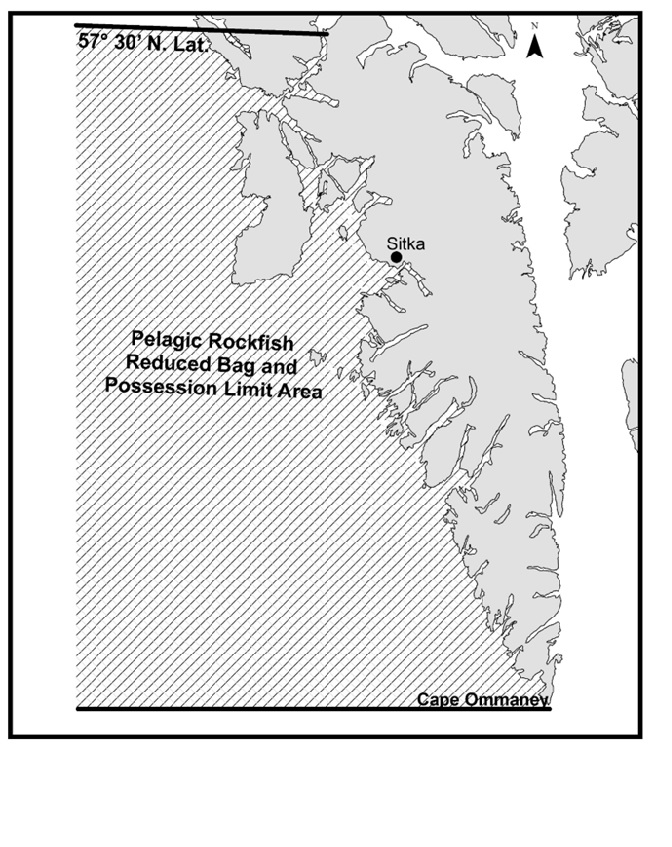 Sitka Area Pelagic Rockfish Limit Reduced in the Sitka Area in 2023